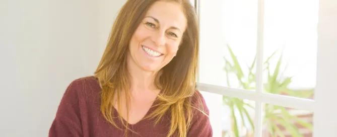 Woman smiling